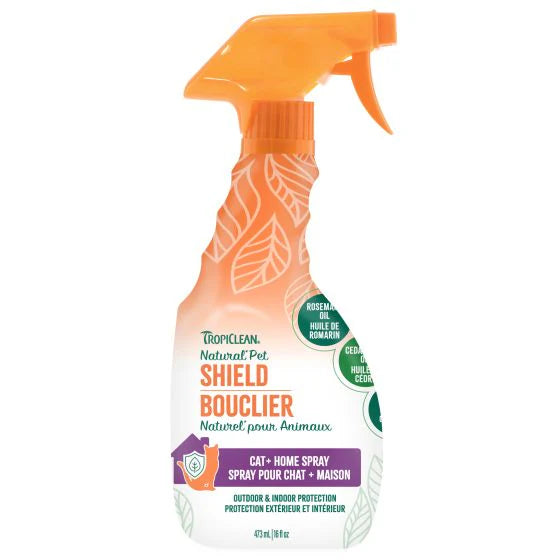TropiClean Natural Pet Shield, Cat + Home Spray, Indoor & Outdoor Protection, 473ml