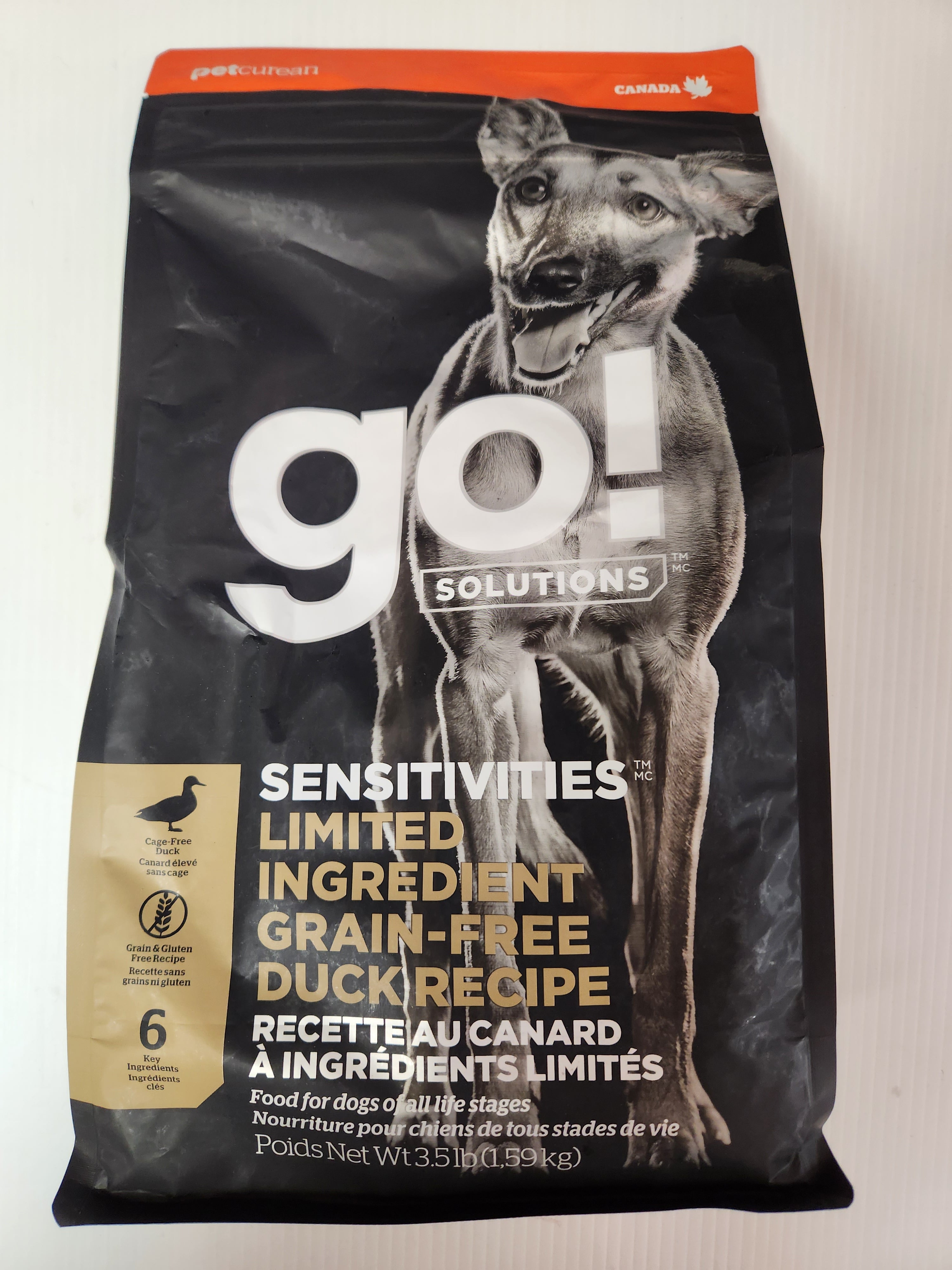 Go! Solutions Limited Ingredient Grain Free Duck Dog Food 3.5lb