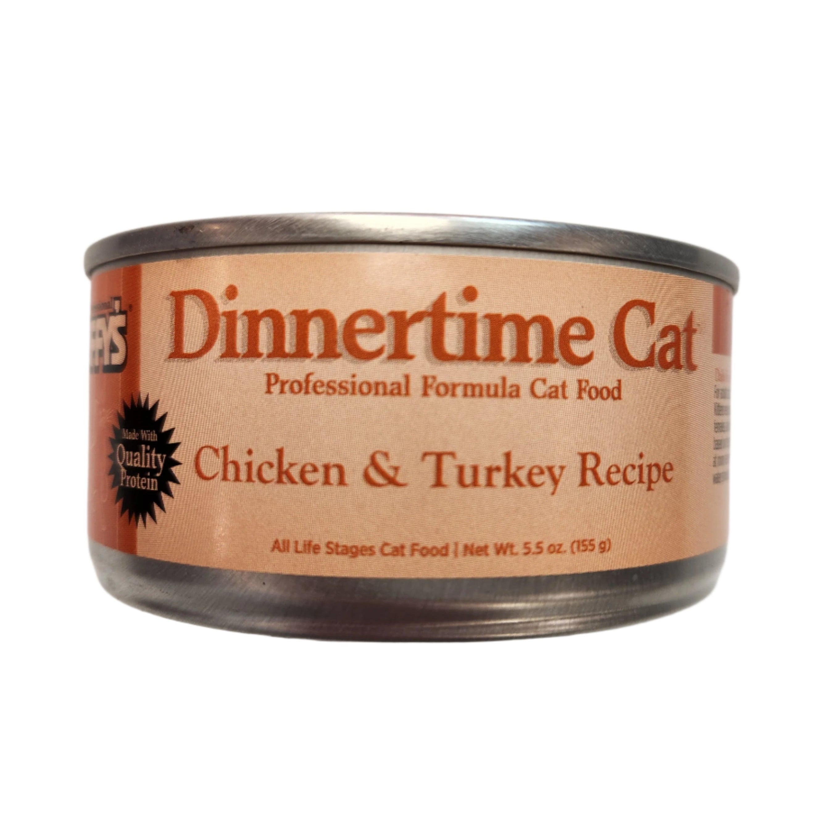 Tuffy's Dinnertime Professional Formula Cat Food Chicken & Turkey Recipe 5.5oz Can