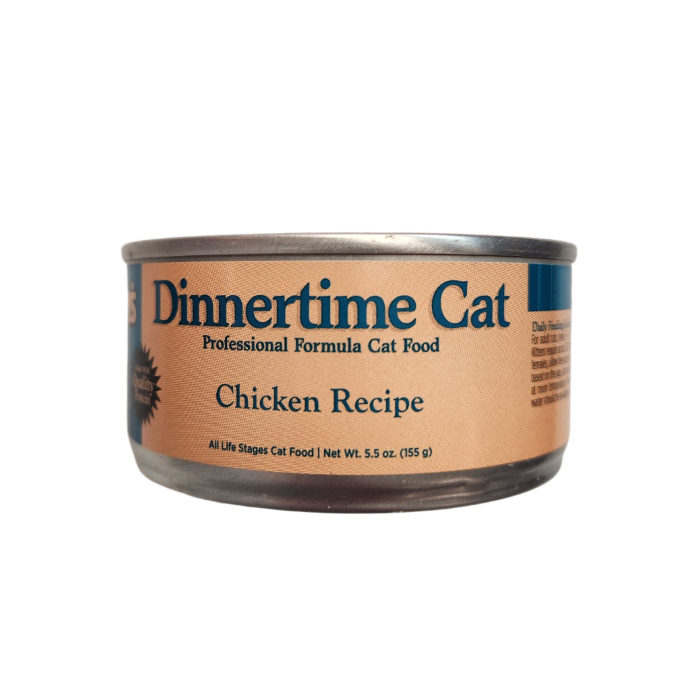 Tuffy's Dinnertime Cat Professional Formula Cat Food Chicken Recipe 5.5oz Can