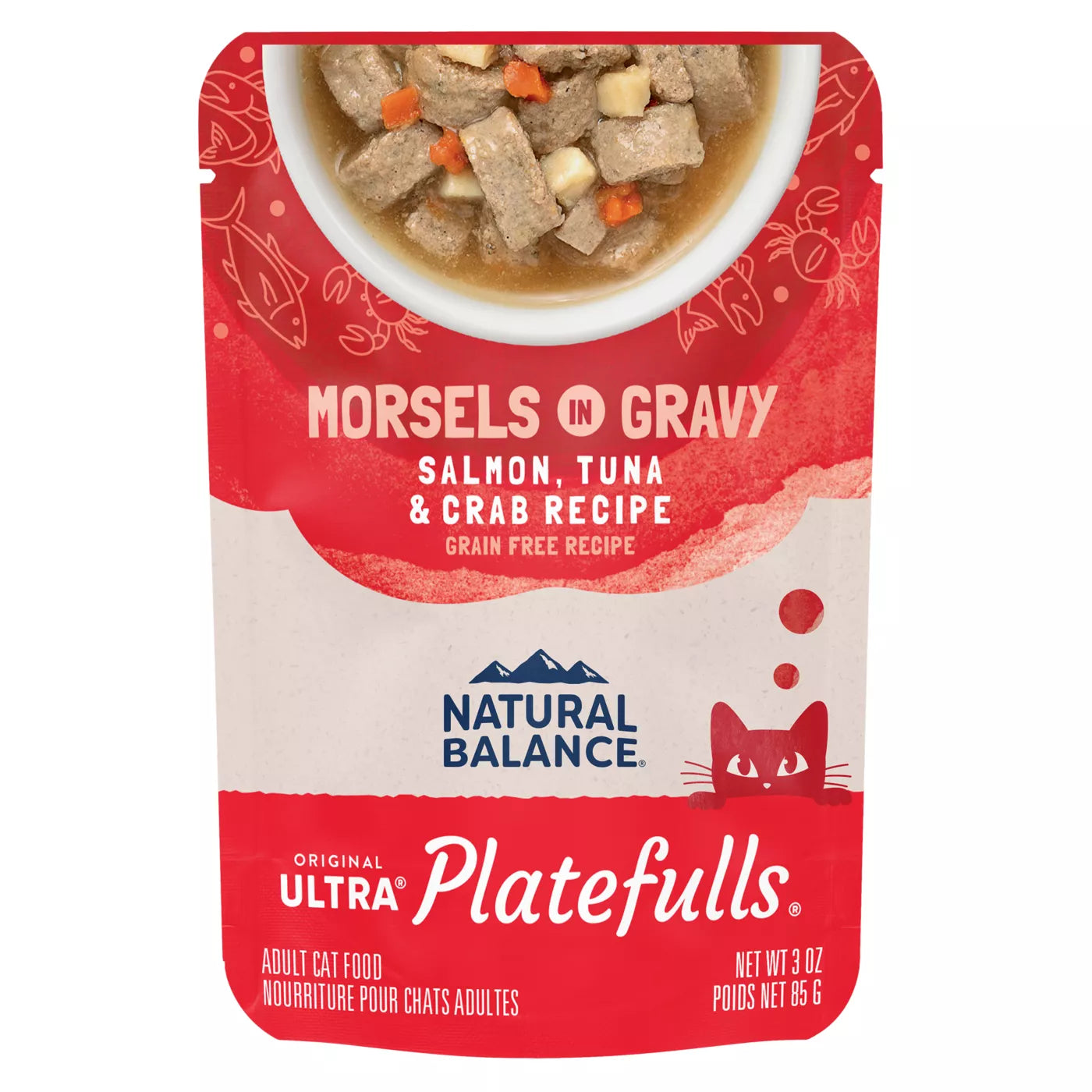 Natural Balance Platefulls® Morsels in Gravy, Salmon, Tuna & Crab Recipe