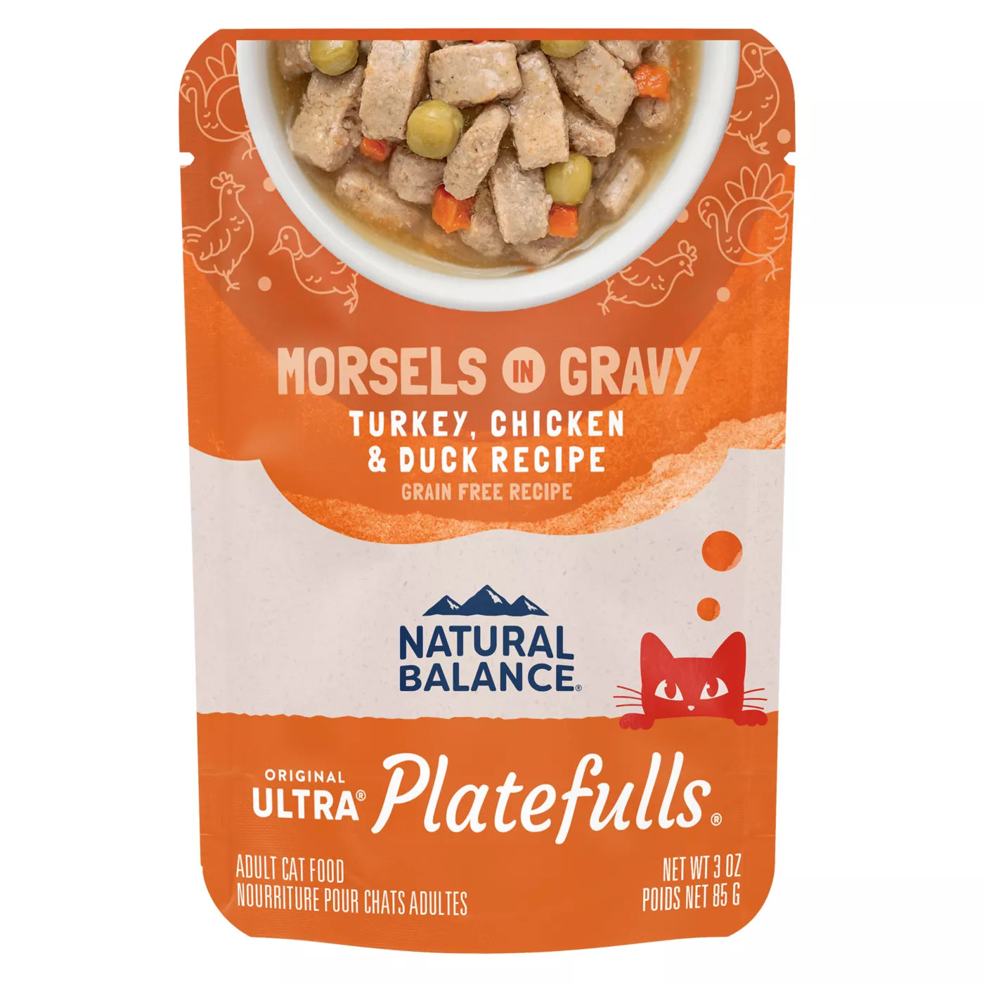 Natural Balance Platefulls Dinde, Poulet et Canard Nourriture pour Chats 3oz