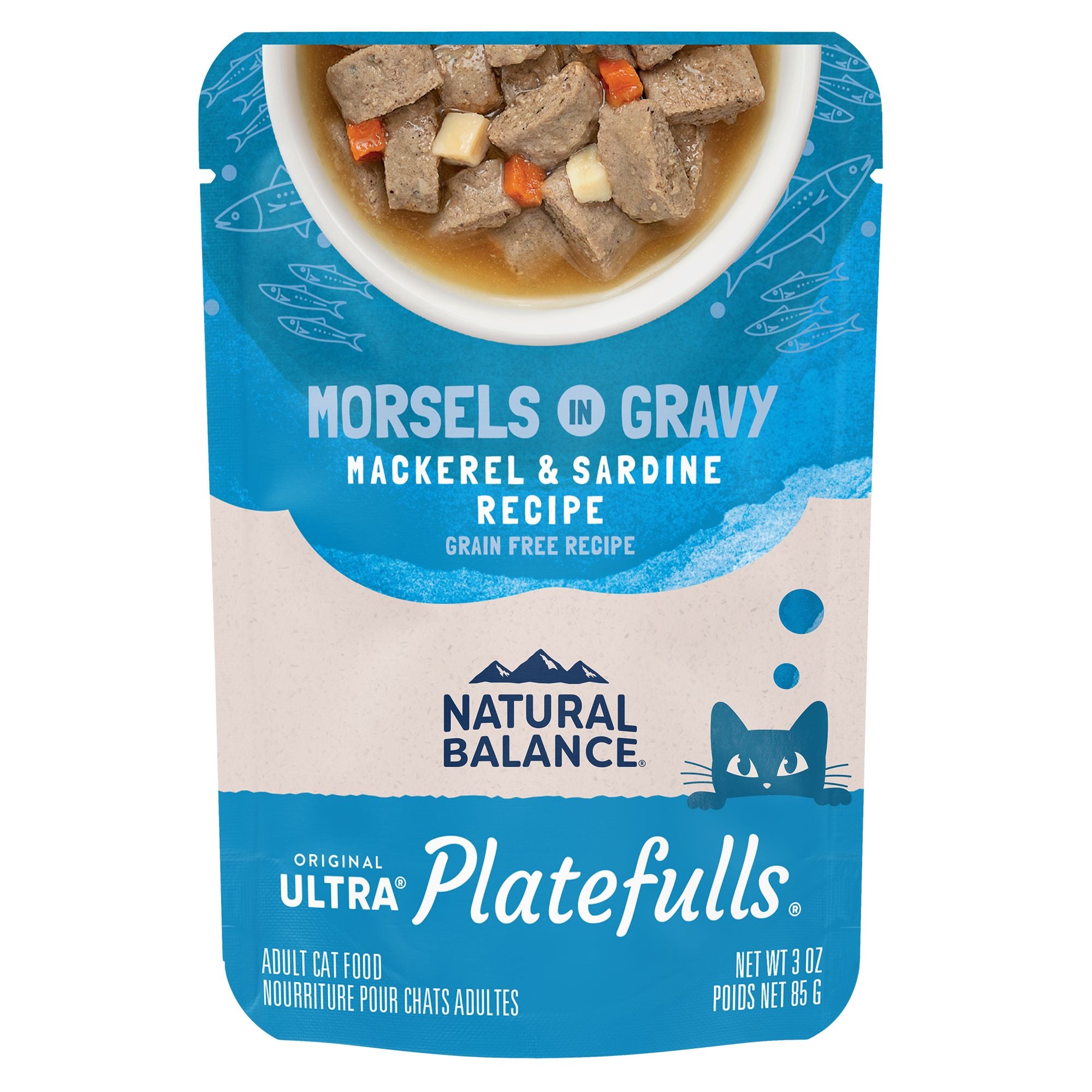 Natural Balance Platefulls® Indoor Formula, Mackerel & Sardine Formula in Gravy