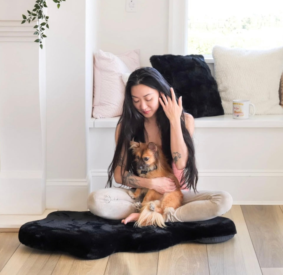 4 Cats & Dogs European Grade Faux Fur Hide Pet Bed, 500g