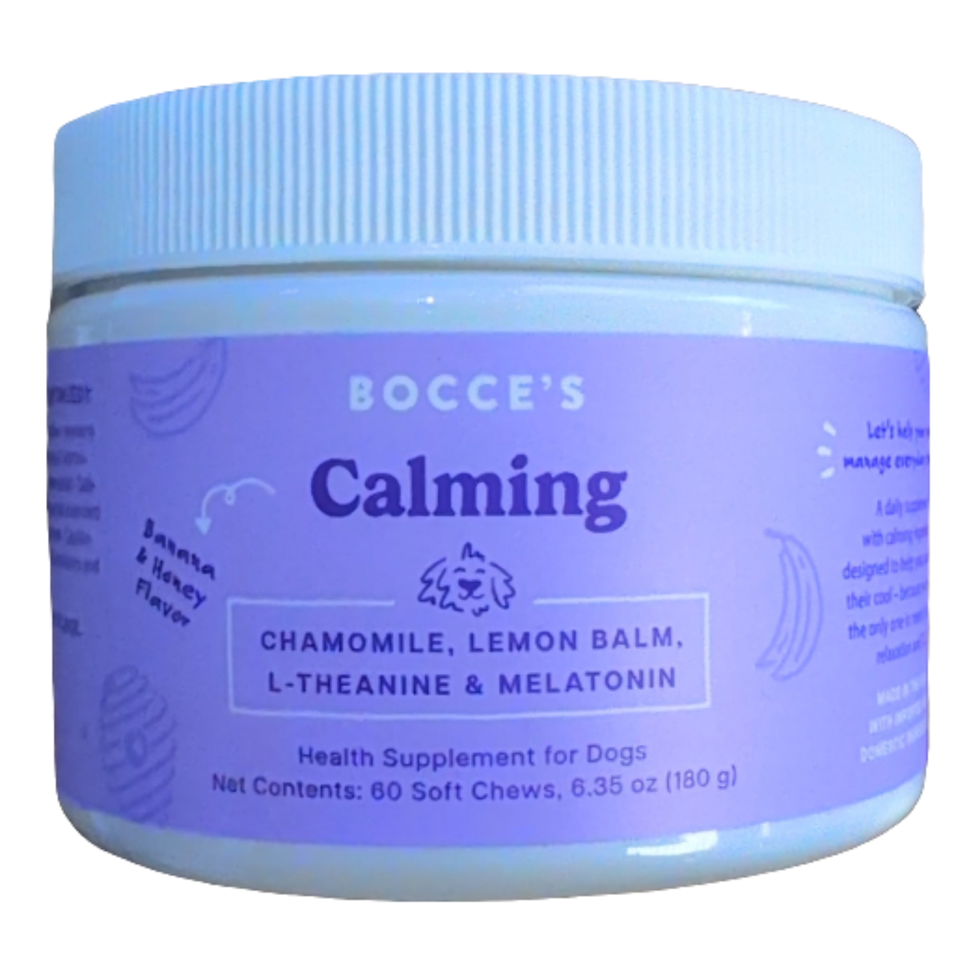 Bocce's Calming Aid Dog Supplement, 60 Soft Chews