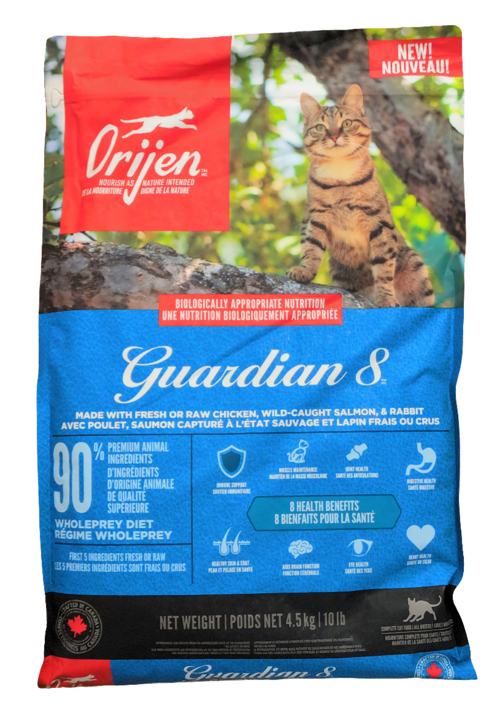 Orijen Guardian 8, Chicken, Salmon & Rabbit, 4.5kg
