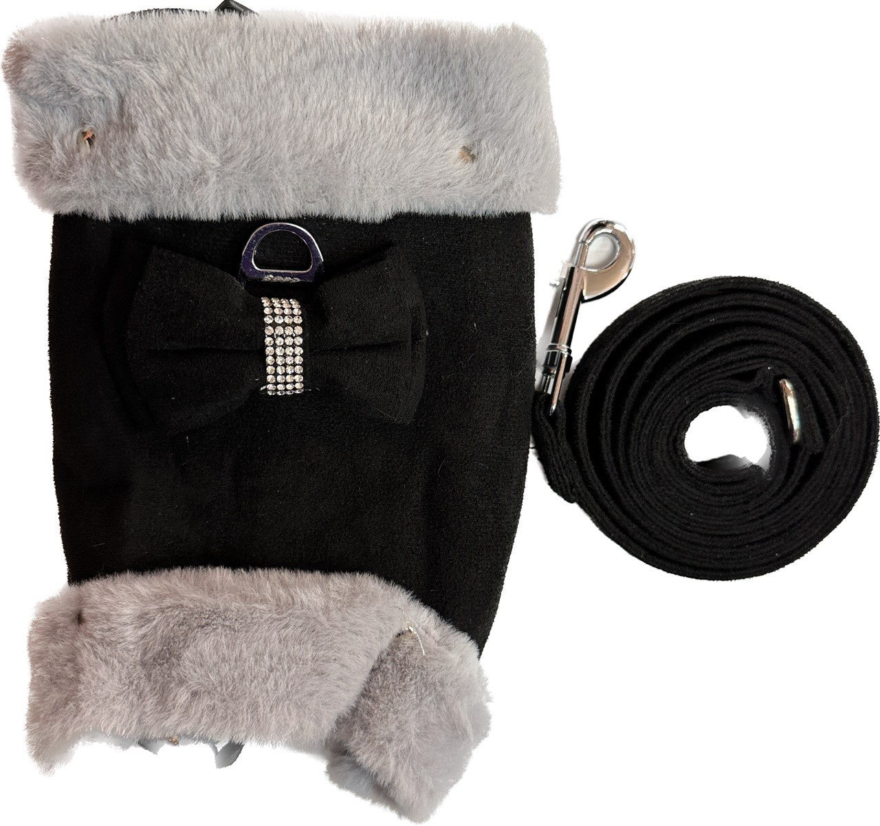 3 in 1 Harness Set with Bow and Rhinestone Bling