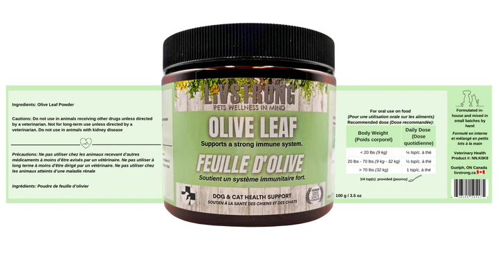 LivStrong Olive Leaf Dog & Cat Health Support, 100g