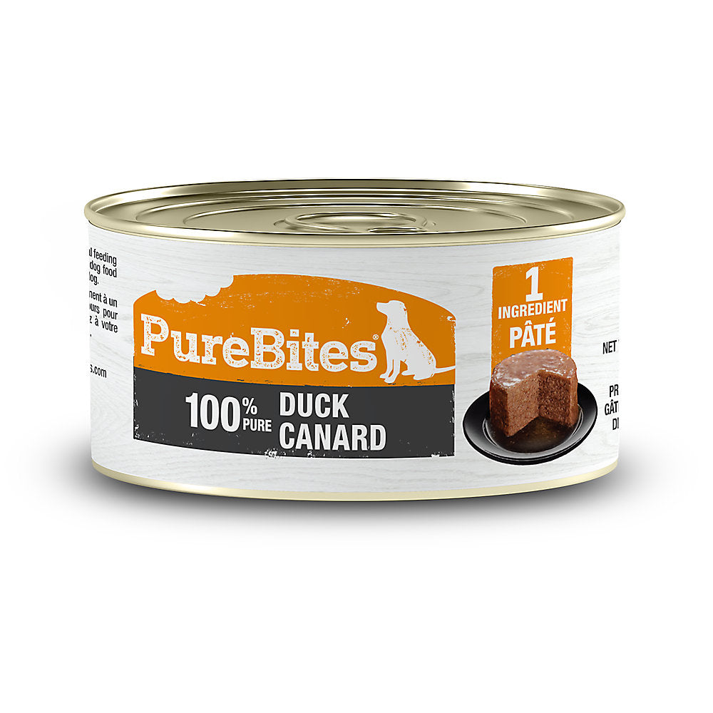 Pâté de canard Purebites pour chiens 2,5 oz, en conserve