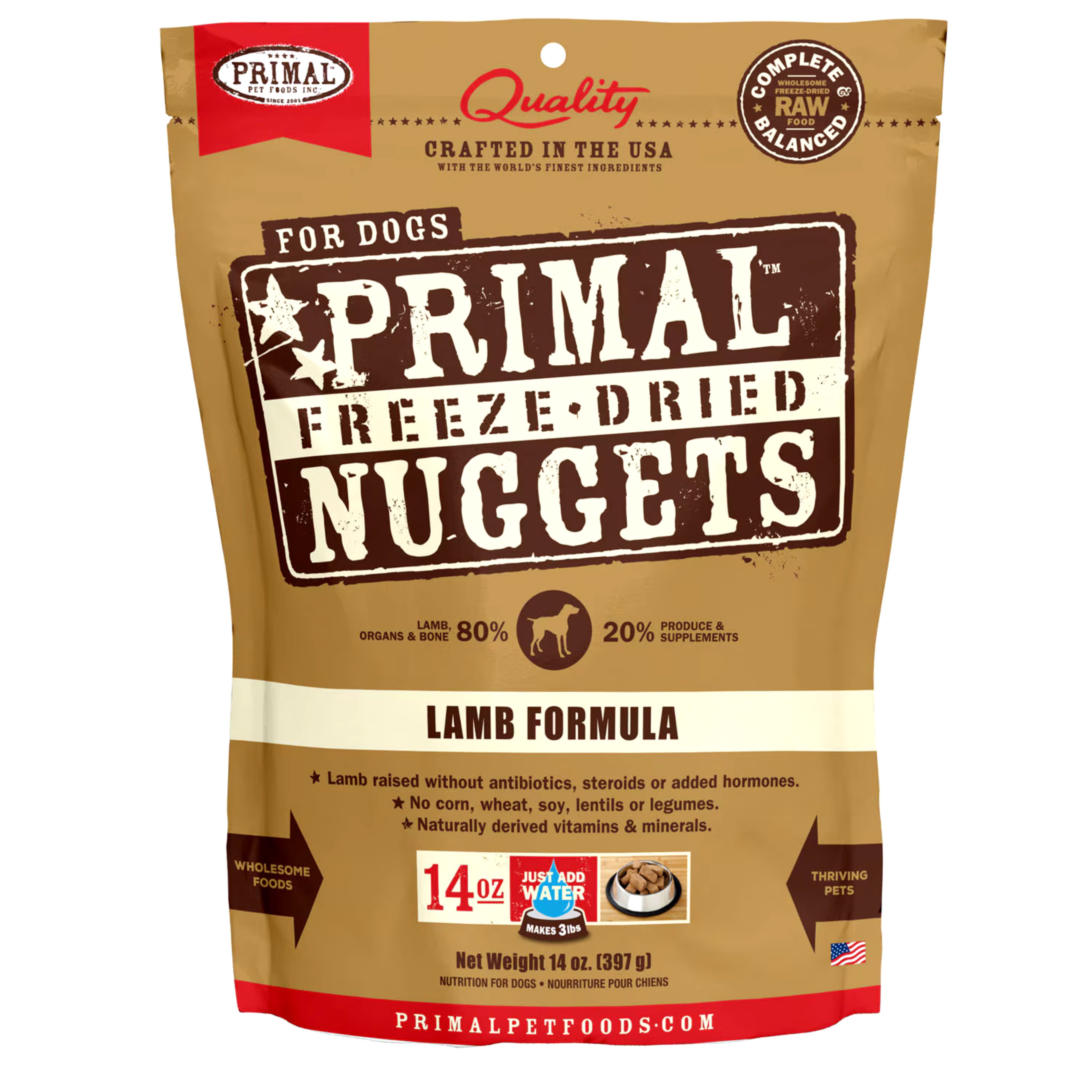 Primal Freeze Dried Nuggets Lamb Formula (397g)