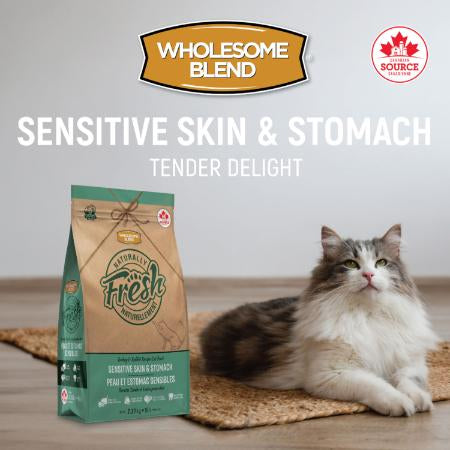Wholesome Blend Peau et estomac sensibles Nourriture pour chat à la dinde et au lapin 11 lb