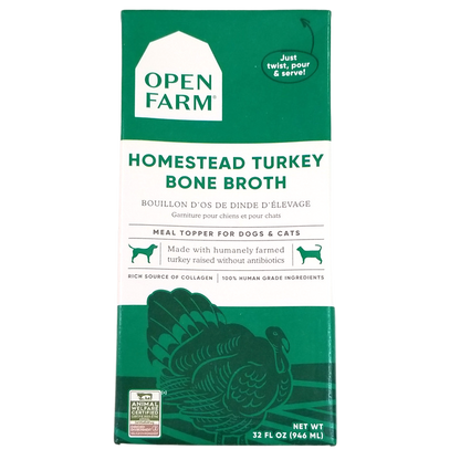 Open Farm Meal Topper for Dogs & Cats, Homestead Turkey Bone Broth, 355mL