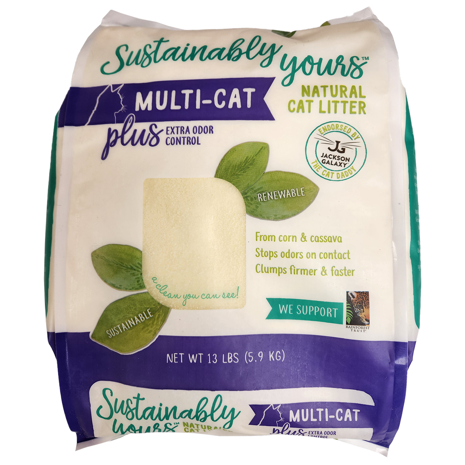 Sustainably Yours Multi-Cat Plus, Extra Odor Control, Natural Cat Litter