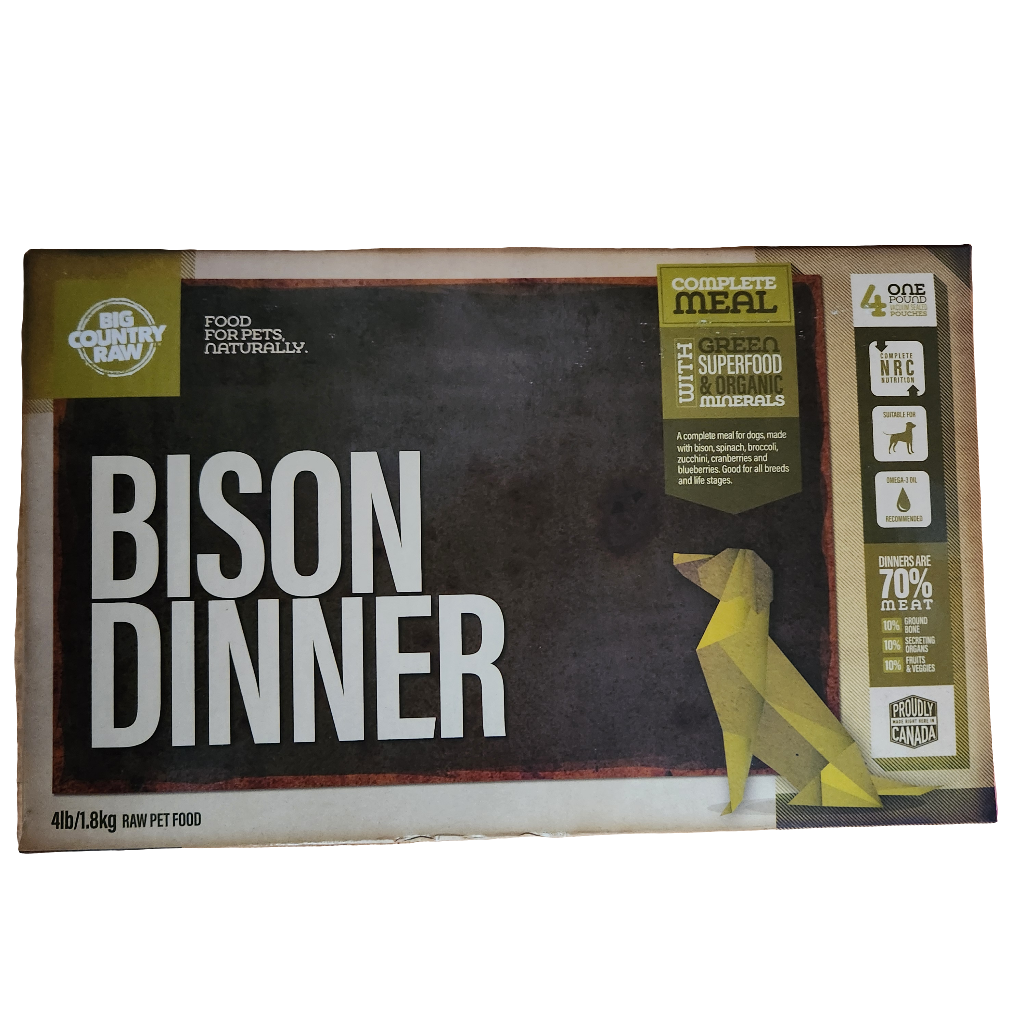 Big Country Raw Frozen Bison Complete Dinner 4lb Box