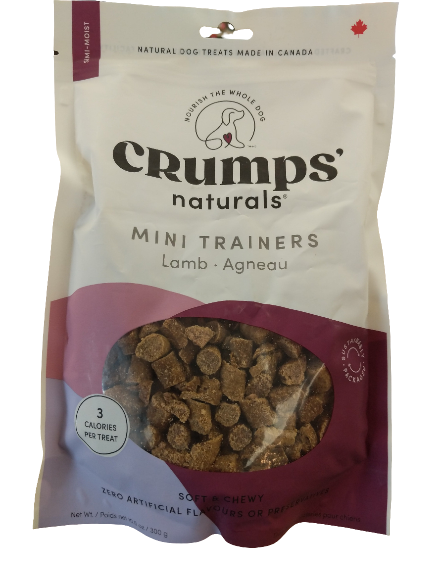 Crumps Naturals Mini Trainers, Soft & Chewy Dog Treats, Lamb, 300g