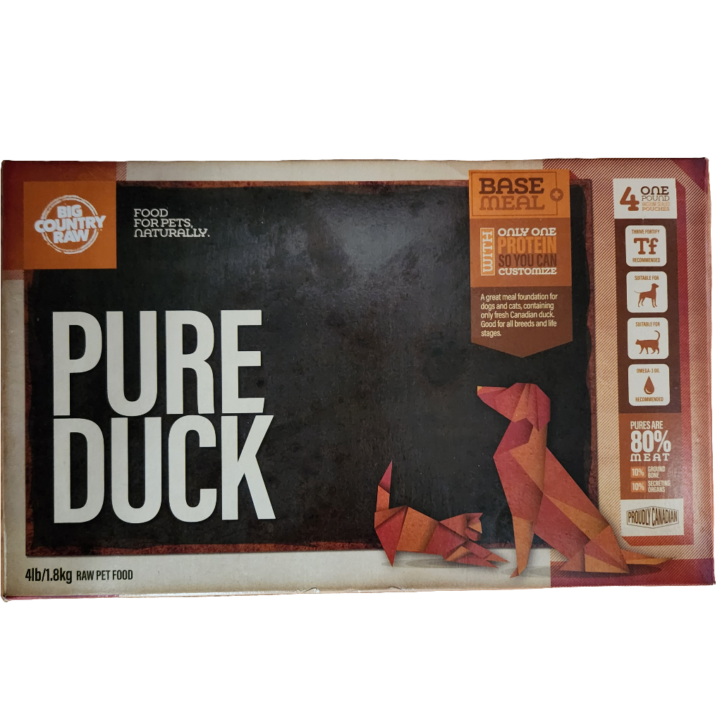 Big Country Raw Frozen Base Meal Pure Duck 4lb