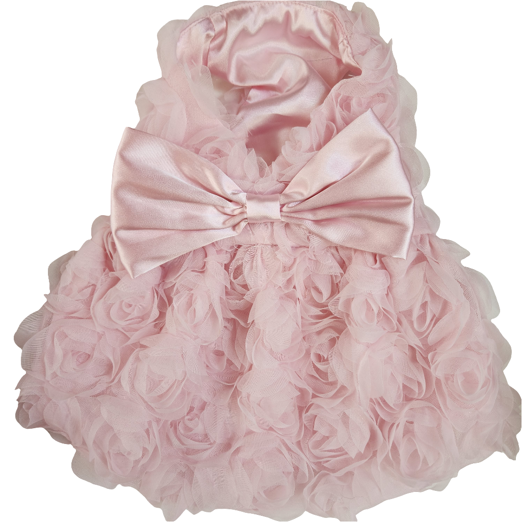 Dress Spring & Summer with Puffy Lace Floral Design