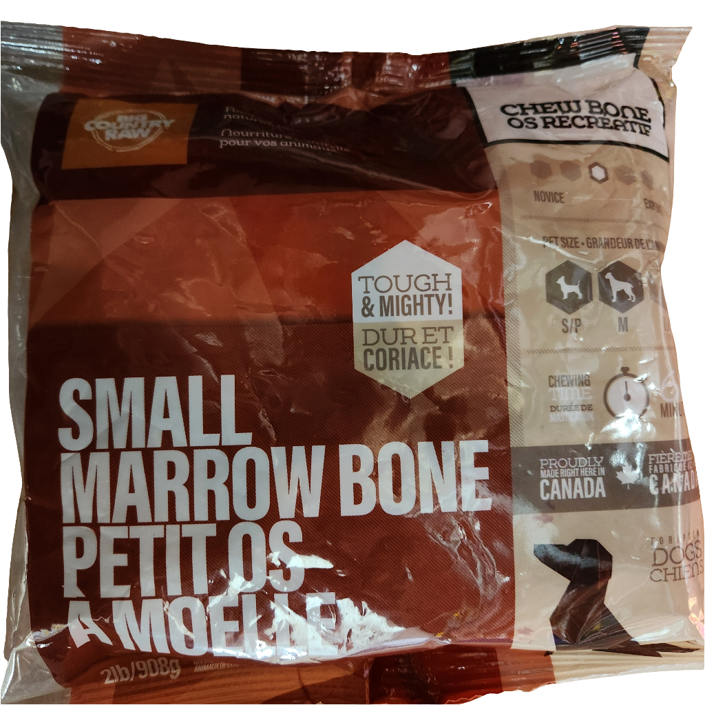 Big Country Raw Frozen Small Marrow Bones Beef 2lb