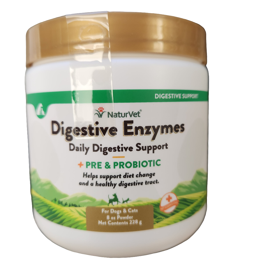 Naturvet Digestive Enzymes Pre & Probiotics Powder for Dogs & Cats 228g