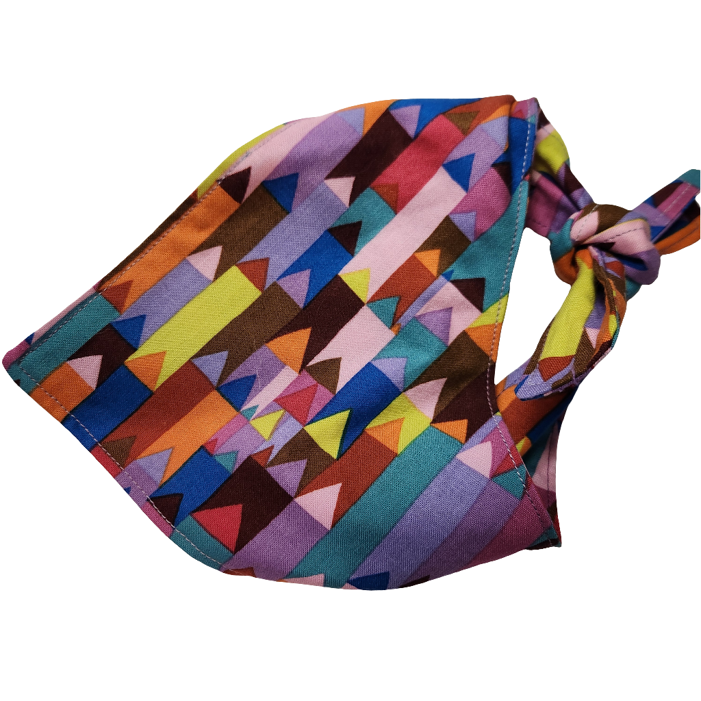 Double Side Small 12- 14" Bandana Hand Crafted For a Great Fit