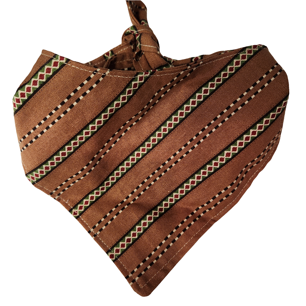 Double Side Small 12- 14" Bandana Hand Crafted For a Great Fit
