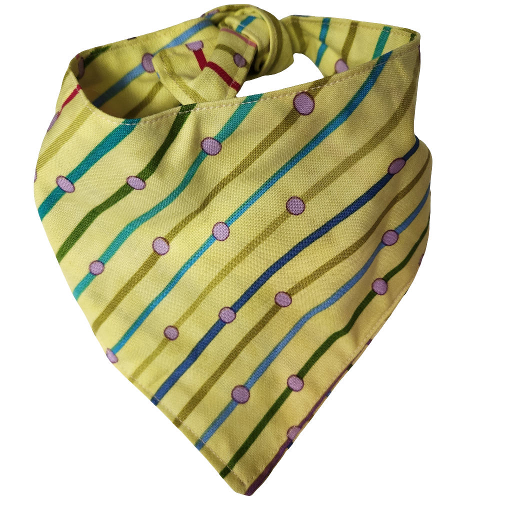 Double Side Small 12- 14" Bandana Hand Crafted For a Great Fit