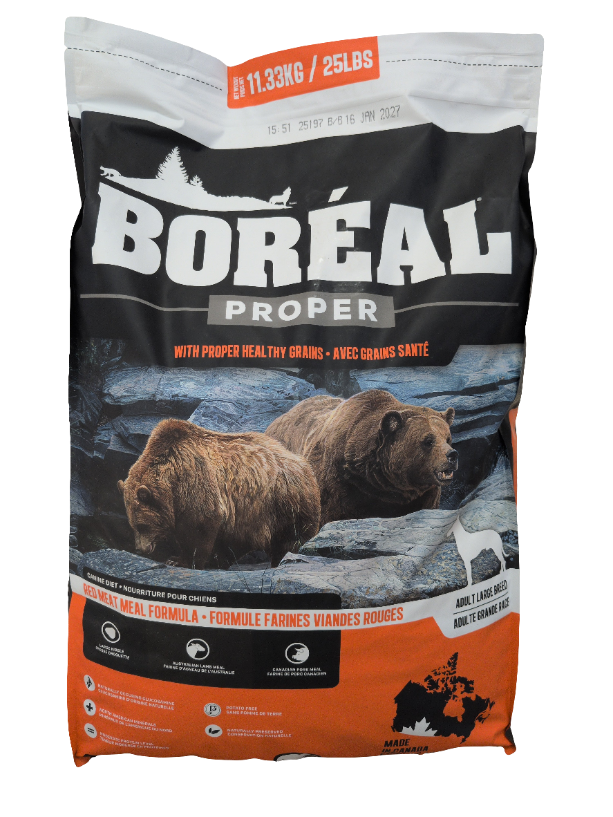 Boréal Functional Proper Healthy Grains Dog food, Adult Large Breed, Red Meat Formula