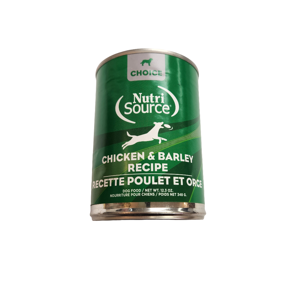 NutriSource Choice Canned Dog Food Chicken and Barley Recipe 12oz