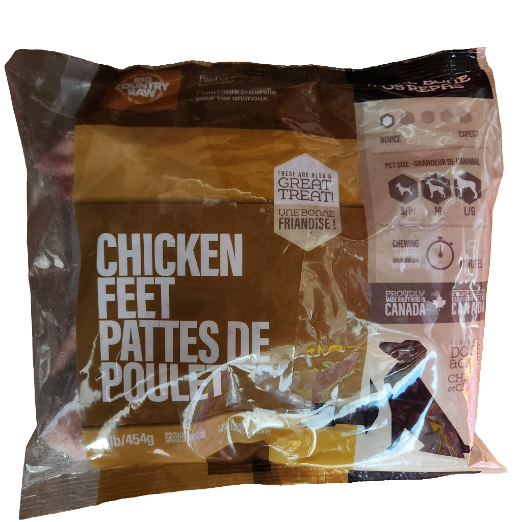 Big Country Raw Frozen Chicken Feet Meal Bone 1lb