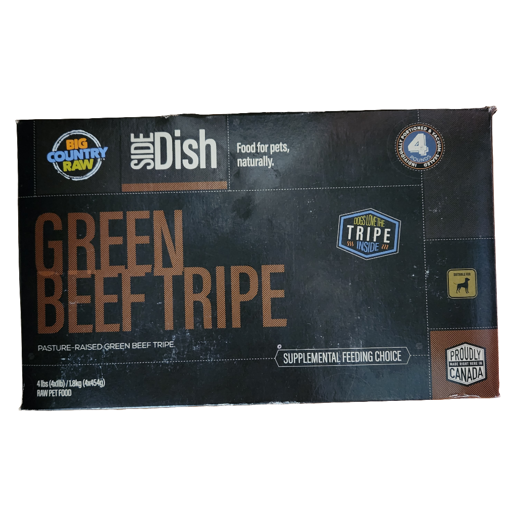 Big Country Raw Frozen Side Dish Green Beef Tripe 4lb