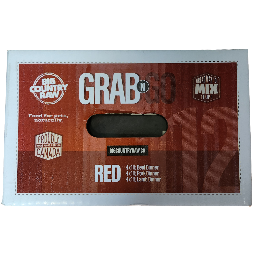 Big Country Raw Frozen Grab & Go Red Meat Beef Pork & Lamb 12lb Box
