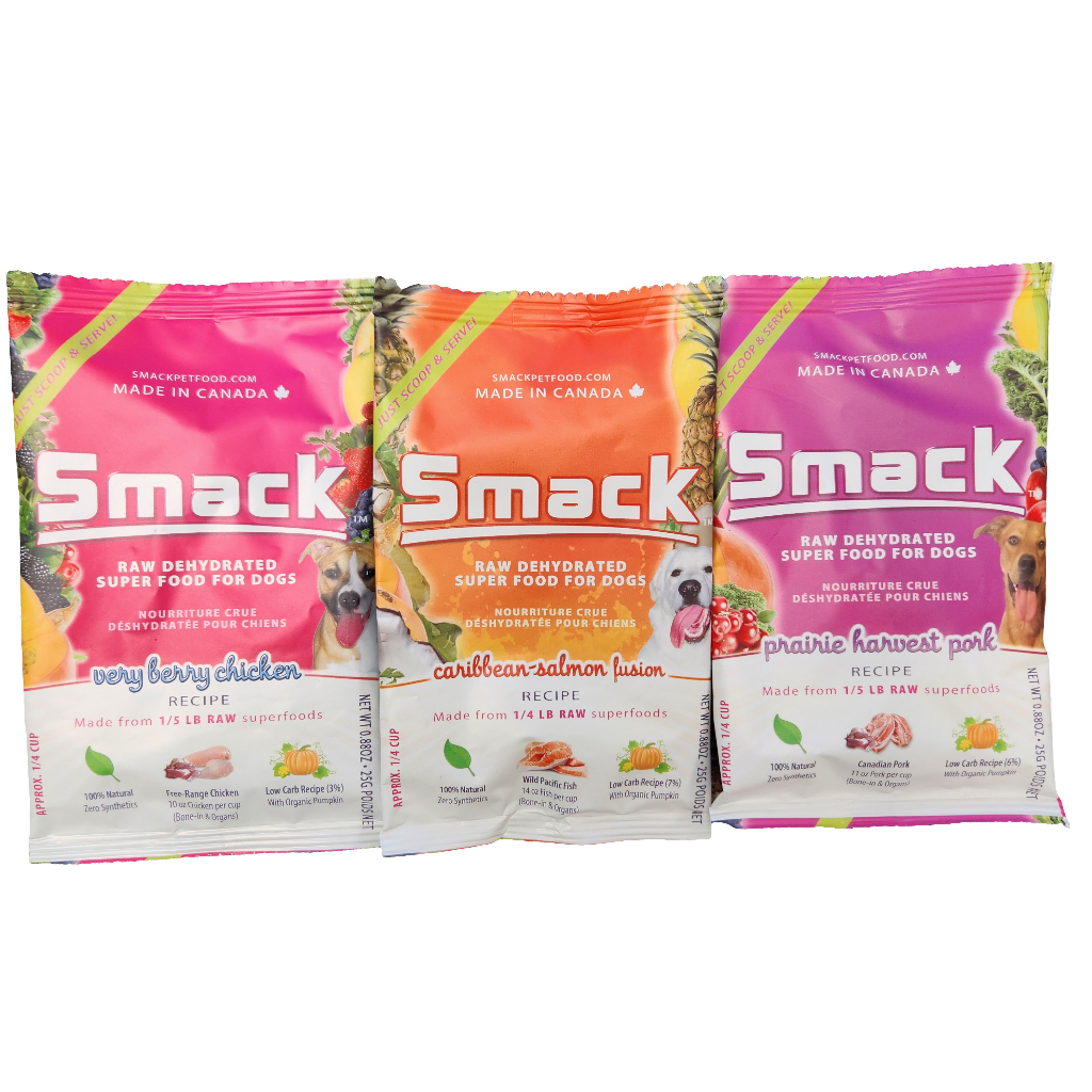 Smack Dehydrated Raw Dog Food Samples 25g