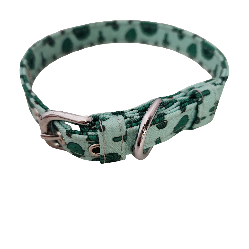 Fashion Cotton Cactus Buckle Collar 12-14"
