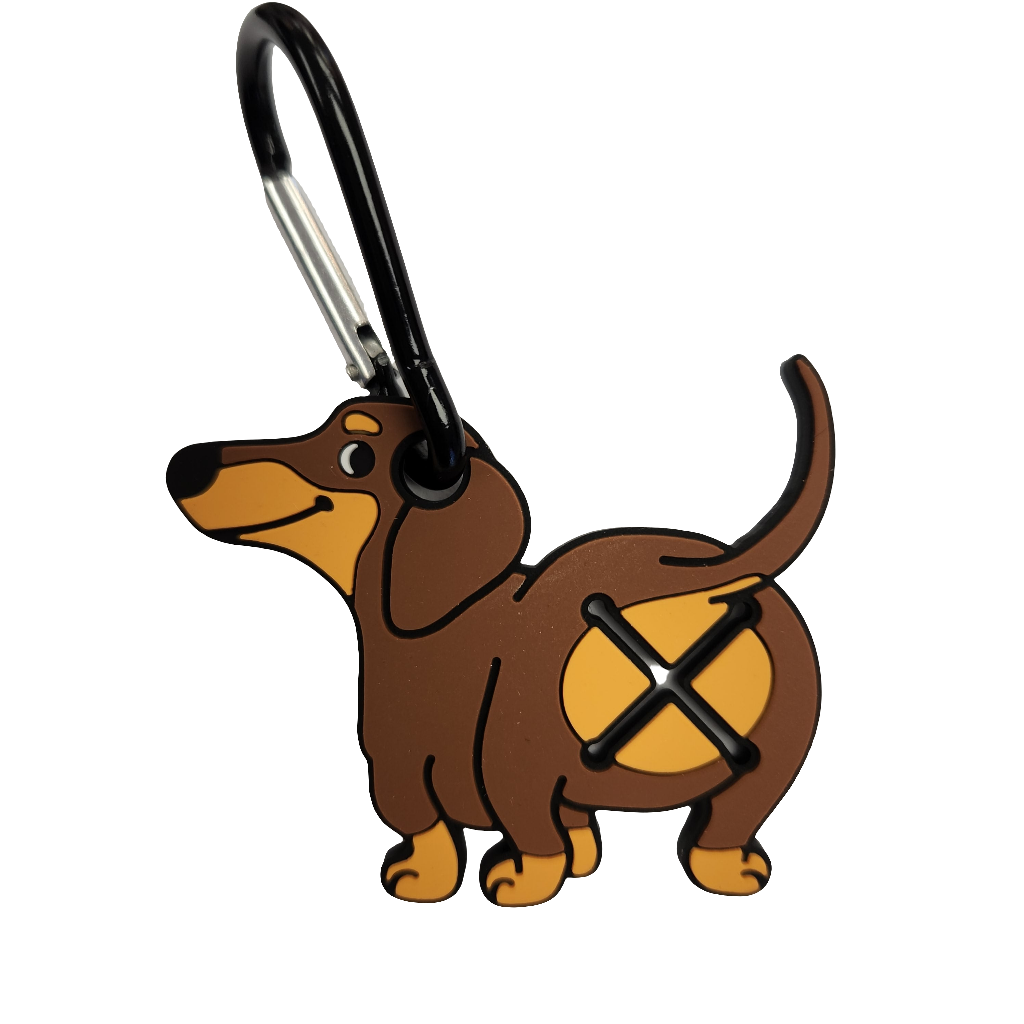 Poop Bag Holders with Clip and 2 Cute Dog Characters to Choose From