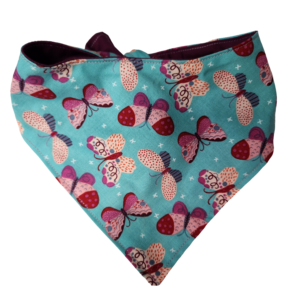 Double Side Small 12- 14" Bandana Hand Crafted For a Great Fit