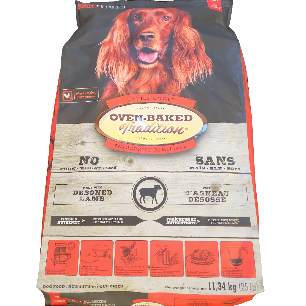 Oven Baked Tradition Lamb Adult Dog All Breeds No Chicken Formula 25lb