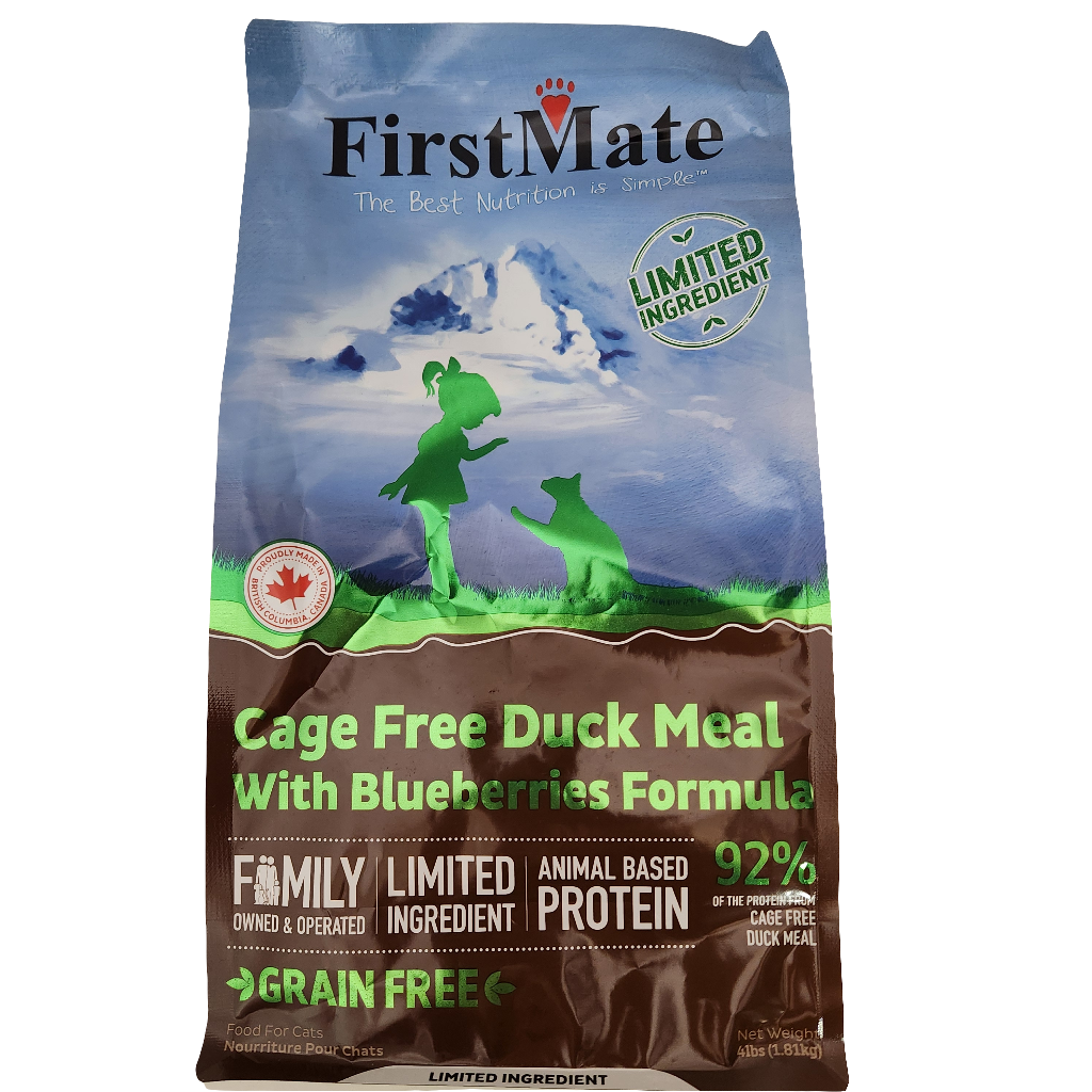 Firstmate Cage Free Duck & Blueberry Grain Free Cat Food 4lb