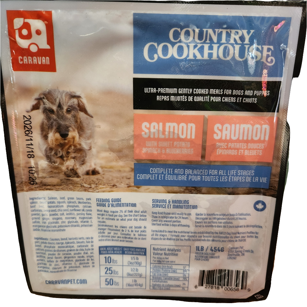 Big Country Raw Frozen Gently Cooked Country Cook House Turkey Dinner for Dogs 1lb