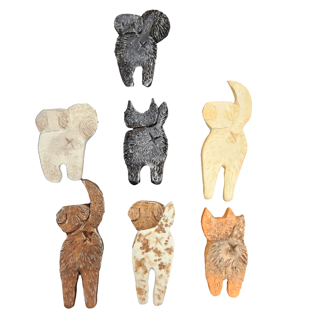 Butt Hand Made Dog Magnets by Ally