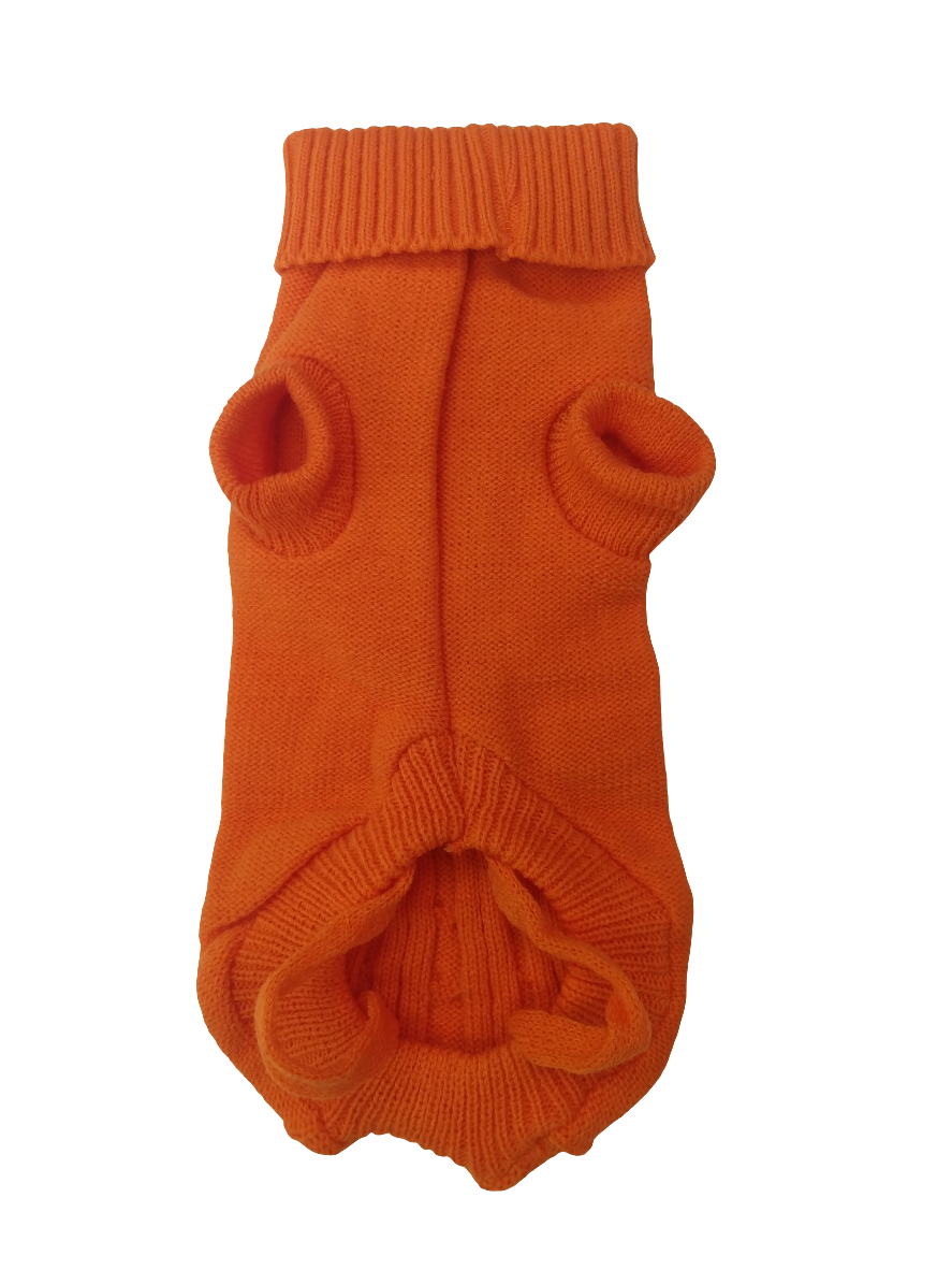 Orange Cable Knit Sweater