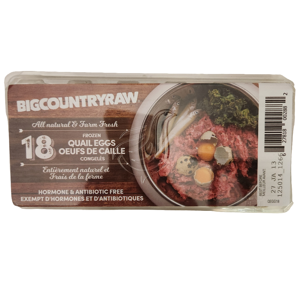 Big Country Raw Frozen Quail Eggs Hormone and Antibiotic Free 18pk Carton