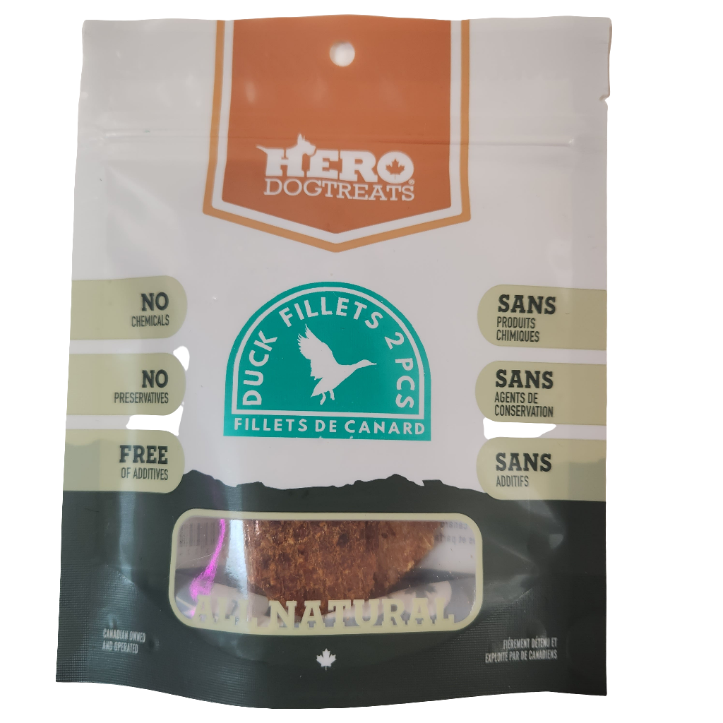 Hero Dog Treats Duck Fillets (2pk), 32g