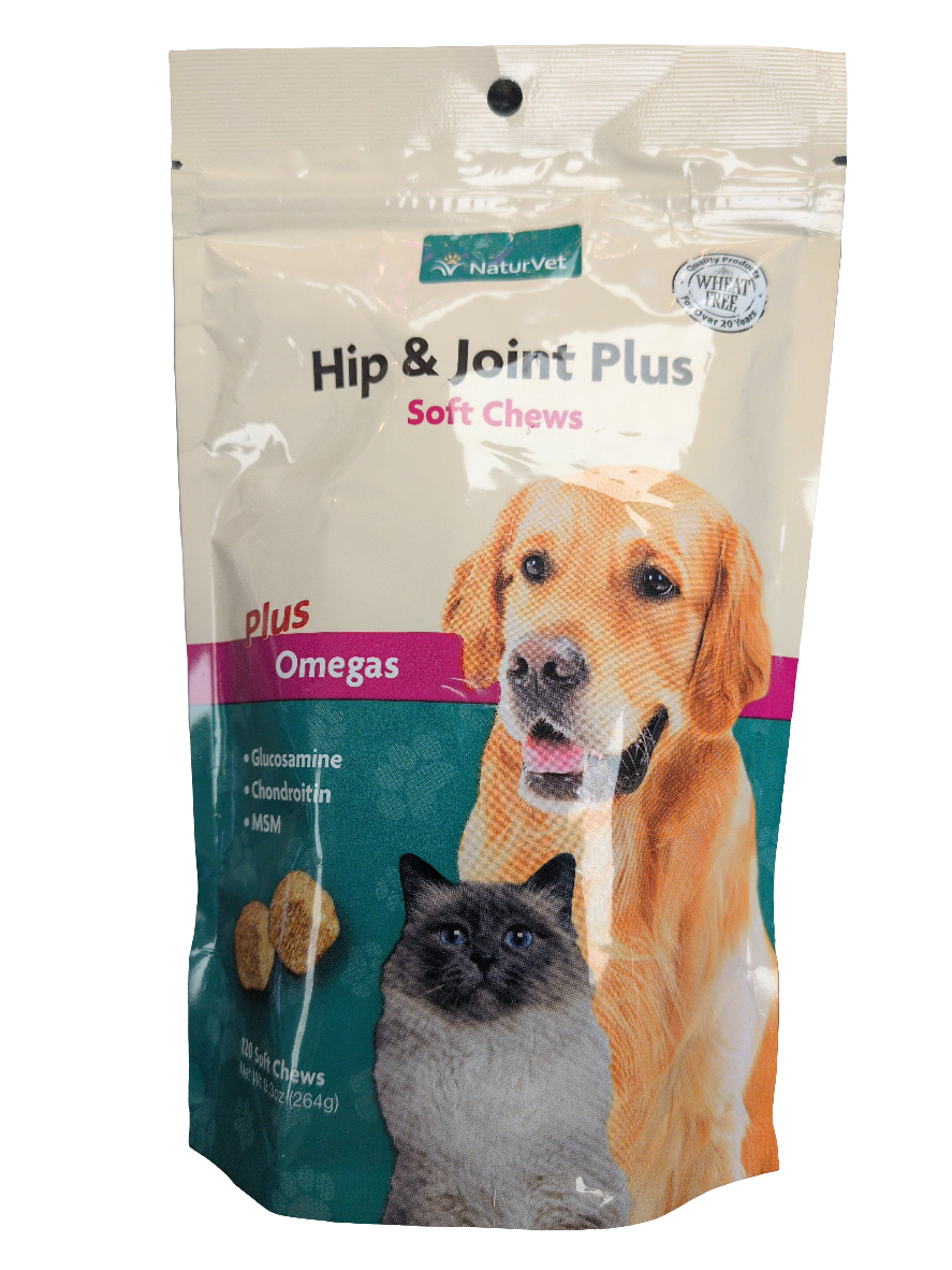 NaturVet Hip & Joint Plus, 120 Soft Chews, 264g