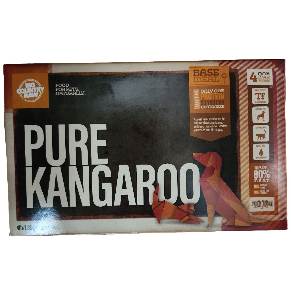 Big Country Raw Frozen Base Meal Pure Kangaroo 4lb