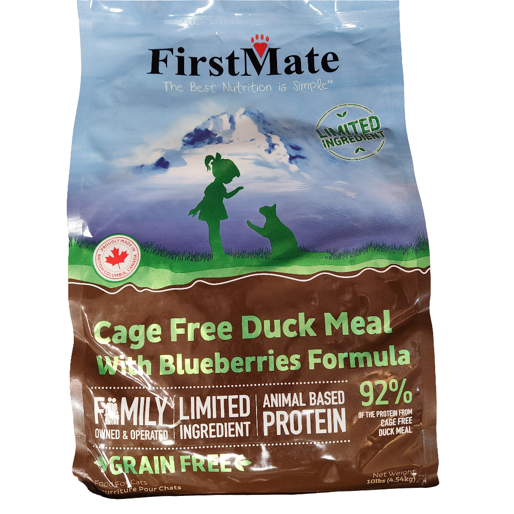 Firstmate Cage Free Duck & Blueberry Grain Free Limited Ingredient Cat Food 10lb