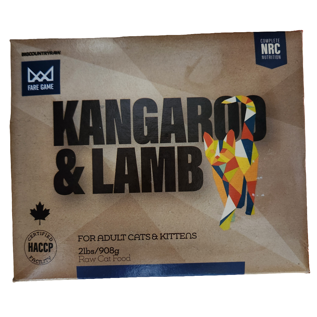 Big Country Raw Frozen Kangaroo & Lamb Dinner for Cats & Kittens 2lb Box