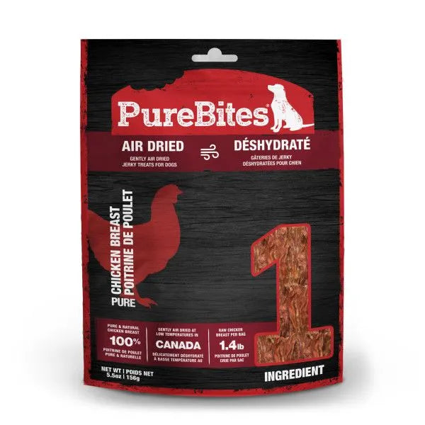 Lanières de poitrine de poulet séchées à l'air PureBites (156 g)