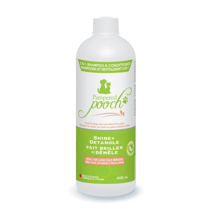 Shampoing et revitalisant pour chiens Pampered Pooch Shine & Detangle
