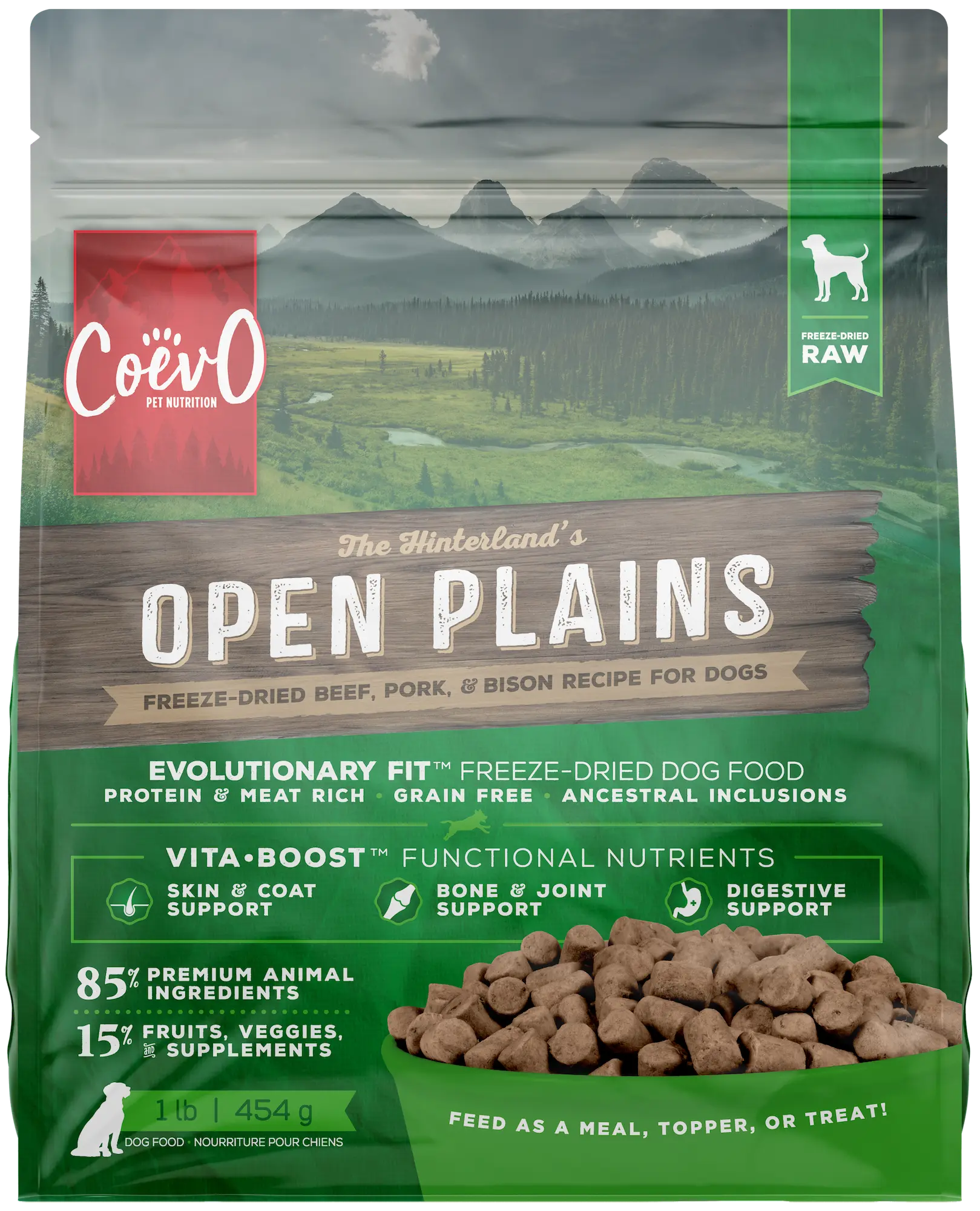 COEVO Freeze-Dried Raw Dog Food, 454g