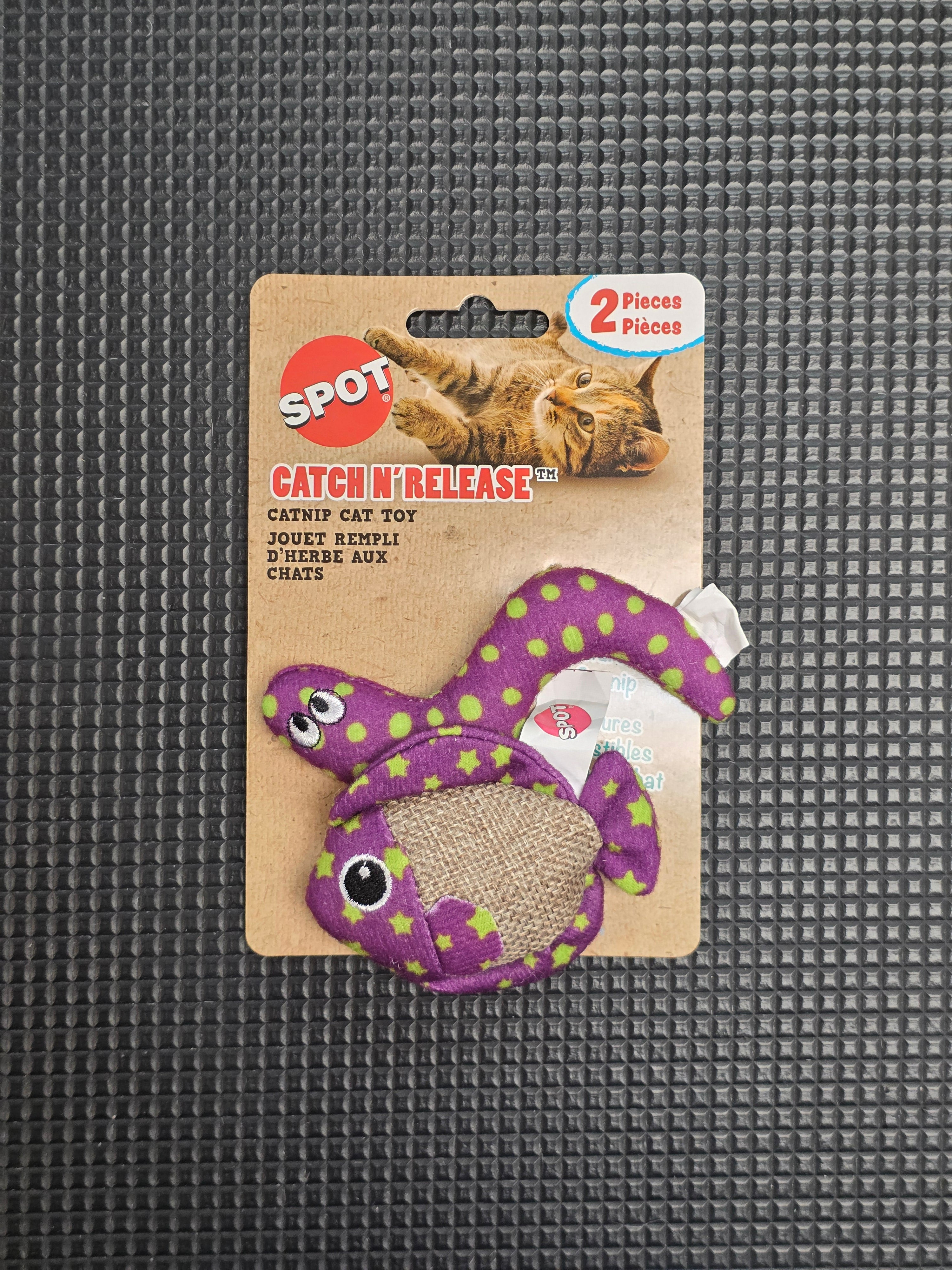 SPOT Catch & Release, Catnip Cat Toys, Worm & Fish (2 pack)